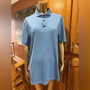 lululemon athletica Men's Heathered Blue Polo Shirt